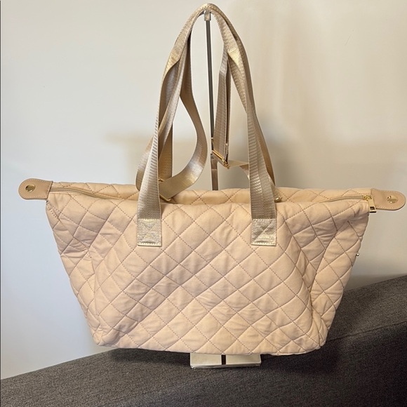 Summer & Rose Cream Quilted Tote Bag - Picture 1 of 5